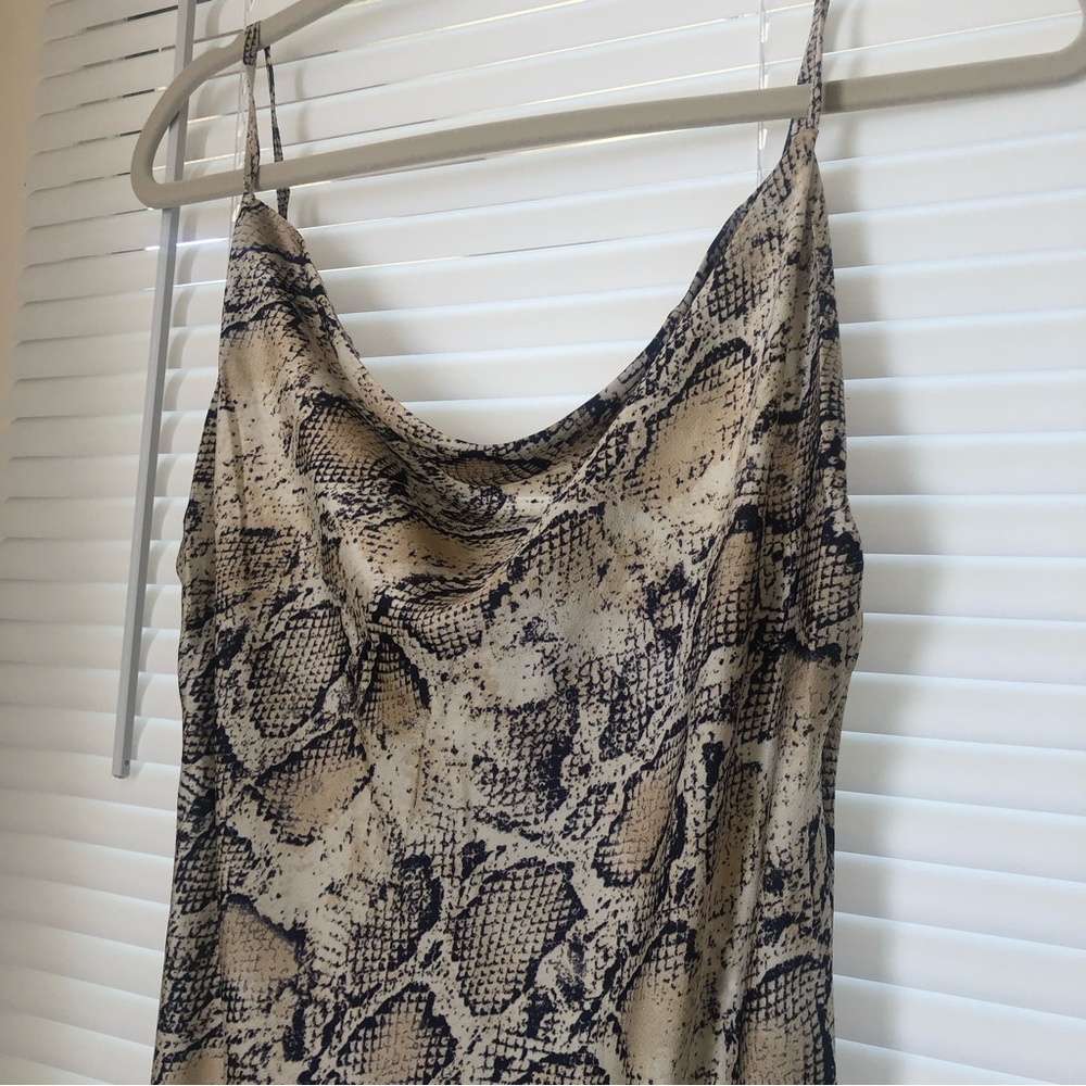 NWOT Snakeskin cowl dress - Picture 2 of 5